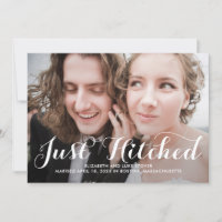 Anúncio de Casamento Recém-Casados Cor Editável