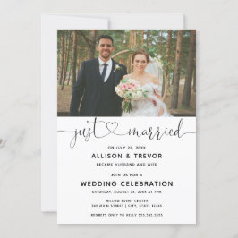 Anúncio de Casamento Recém-Casados Recepção