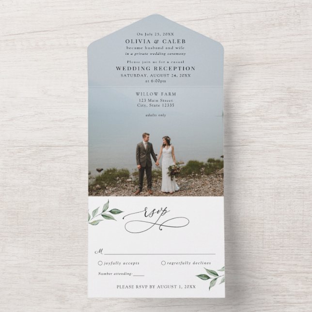 Anúncio de Casamento Recepção de Casamento Tudo em (Interno)
