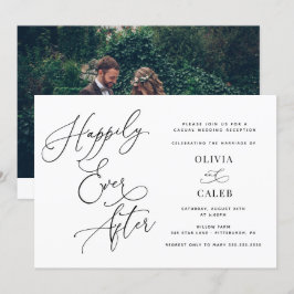 Anúncio de Casamento/Recepção Felizes para Sempre