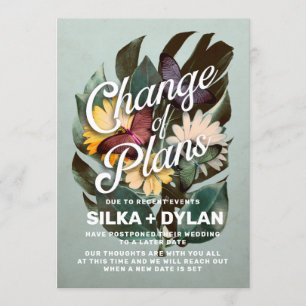 Anúncio de Casamento Reprogramado de Alteração 