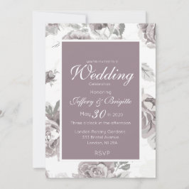 Anúncio de casamento rosa-rosa