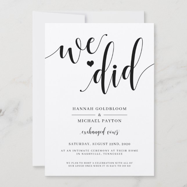Anúncio de Casamento Rustic We Did (Frente)