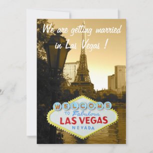 Anúncio de Casamento Salve a Data Las Vegas