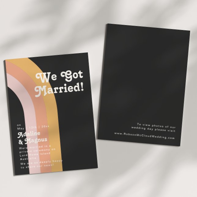 Anúncio de Casamento Secreto com Chuva de Cores em (Criador carregado)