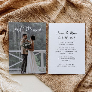 Anúncio de Casamento Secreto com Foto Moderno