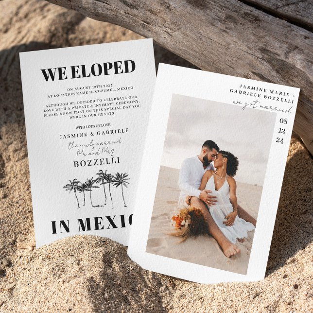 Anúncio de Casamento Secreto na Praia Tropical (Criador carregado)