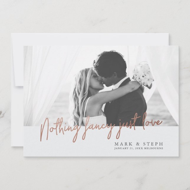 Anúncio de Casamento Sem Frescuras Apenas Amor (Frente)