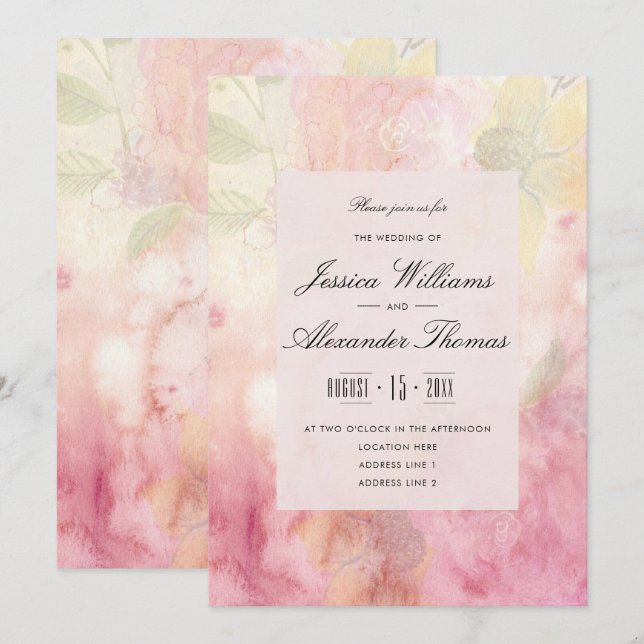 Anúncio de Casamento Sonho Romântico (Frente/Verso)