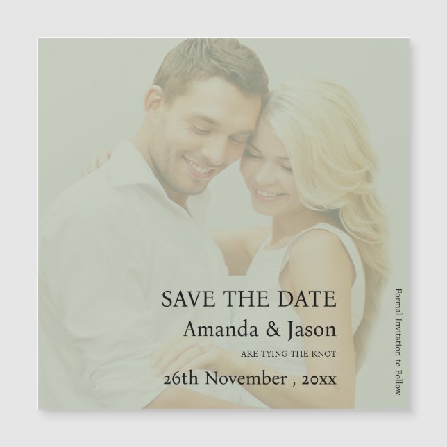 Anúncio de casamento translúcido do Modern Sage (Frente)