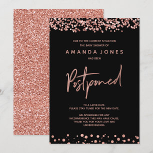 Anúncio de Chá de fraldas adiado DOURADO do FAUX