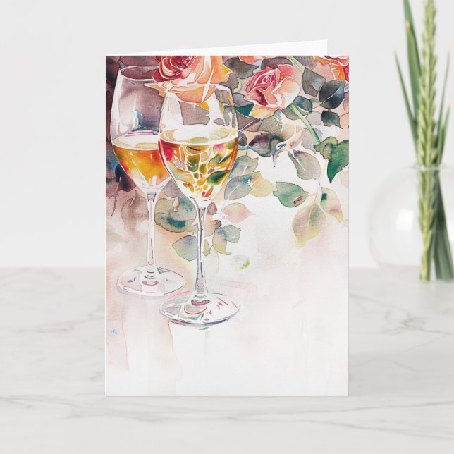 Anúncio de champanhe e Noivado Elegante (Frente)