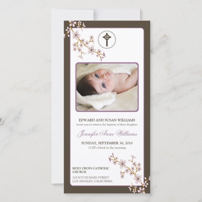 Anúncio de Cherry Blossoms Baptism (lilac) (Frente)