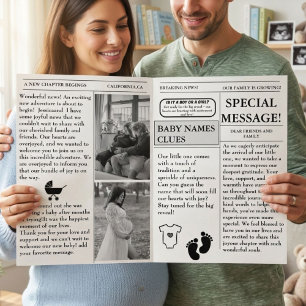 Anúncio de Chuvada de Bebê em Jornal de Gravidez