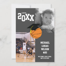 Anúncio de Cinza de Esporte para Graduação de Basq