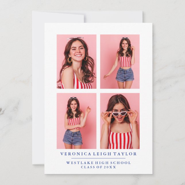 ANÚNCIO DE CLASSY CHIC PHOTO COLLAGE GRADUATION (Frente)