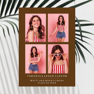 ANÚNCIO DE CLASSY CHIC PHOTO COLLAGE GRADUATION
