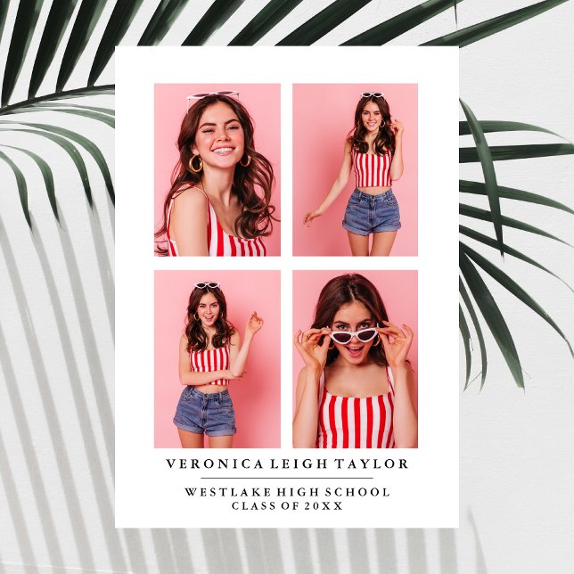 ANÚNCIO DE CLASSY CHIC PHOTO COLLAGE GRADUATION (Criador carregado)