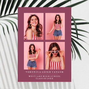 ANÚNCIO DE CLASSY CHIC PHOTO COLLAGE GRADUATION