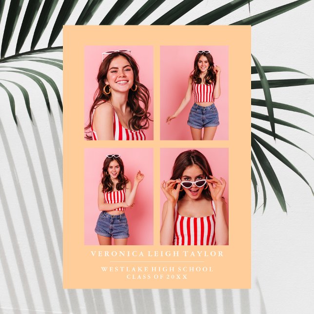 ANÚNCIO DE CLASSY CHIC PHOTO COLLAGE GRADUATION (Criador carregado)