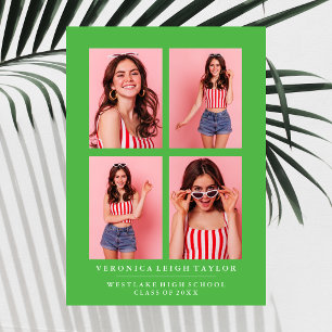 ANÚNCIO DE CLASSY CHIC PHOTO COLLAGE GRADUATION