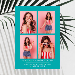 ANÚNCIO DE CLASSY CHIC PHOTO COLLAGE GRADUATION