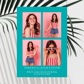 ANÚNCIO DE CLASSY CHIC PHOTO COLLAGE GRADUATION