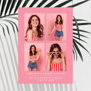 ANÚNCIO DE CLASSY CHIC PHOTO COLLAGE GRADUATION