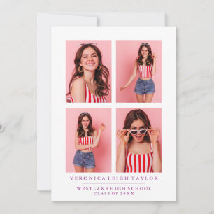 ANÚNCIO DE CLASSY CHIC PHOTO COLLAGE GRADUATION