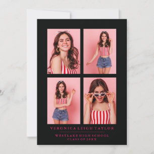 ANÚNCIO DE CLASSY CHIC PHOTO COLLAGE GRADUATION