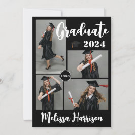 Anúncio de Colagem de Fotos de Graduado com Logoti