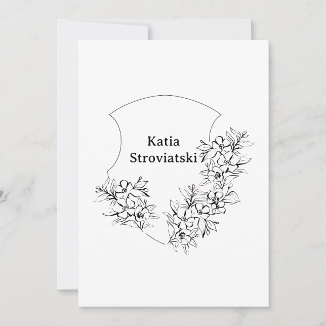 Anúncio de Conclusão de Curso com Brasão Preto e B (Frente)