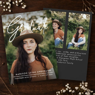 Anúncio de Conclusão de Curso com Foto Simples em 