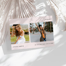 Anúncio de Conclusão de Curso Minimalista com Duas