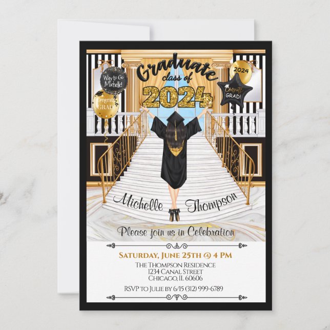 Anúncio de Convite de Graduação (Frente)