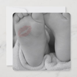 Anúncio de Convite para Chá de Pegada de Bebês