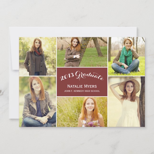 Anúncio de Convite para Graduação de Colagem de na (Frente)