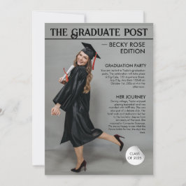 Anúncio de convites para a graduação de jornais