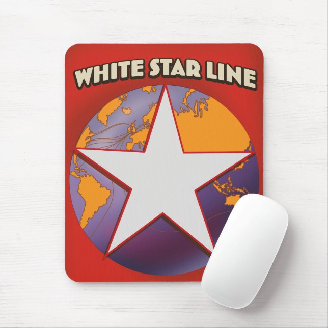 Anúncio de cruzeiro da White Star line. Mouse Pad (Com mouse)