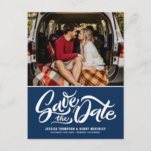 Anúncio de Data de Casamento com Foto e Letreiro A (Frente)