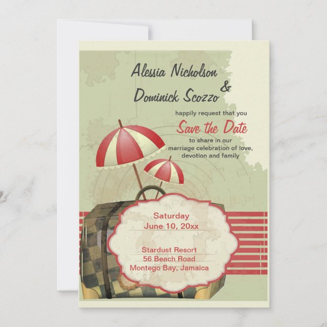 Anúncio de Data de Partida Bon Voyage (Frente)