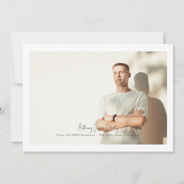 Anúncio de Design do Simples Foto Moderno Bordado (Frente)