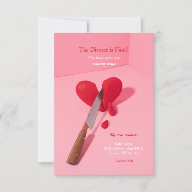 Anúncio de divórcio (Frente)