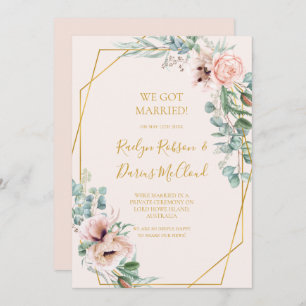 Anúncio de Elegante Blush Floral Pastel Elopement