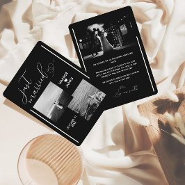 Anúncio de Elopement Mínimo | Preto Moderno