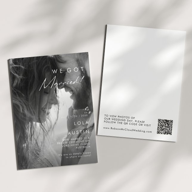 Anúncio de Elopemento de Foto Minimalista Moderno (Criador carregado)