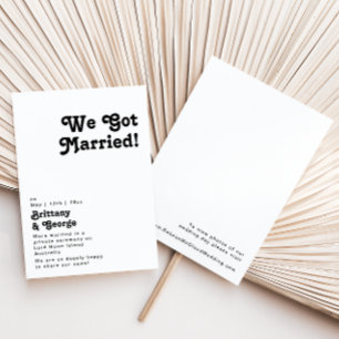 Anúncio de Elopemento de Letra Retroativa Moderna