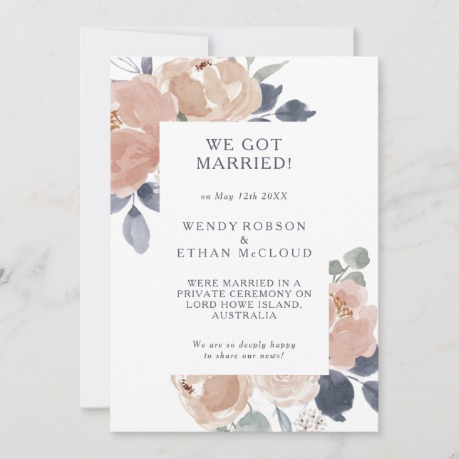 Anúncio de Elopemento Floral Russo Simples (Frente)