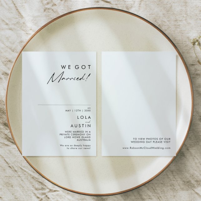 Anúncio de Elopemento Minimalista Moderno (Criador carregado)