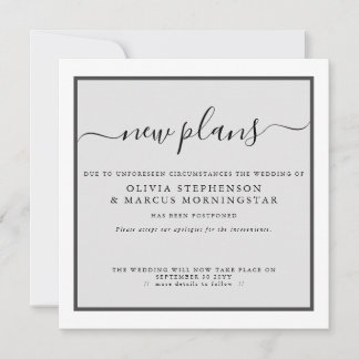 Anúncio de Evento Adiado Modernizado Novos Planos